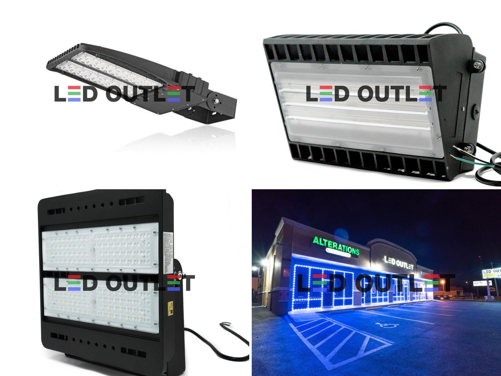 Parking lot lights, wall packs, flood lights, and storefront LEDs, Orlando FL